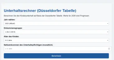 Unterhaltsrechner- online