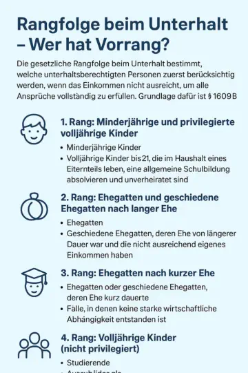 Bild- Rangfolge beim Unterhalt