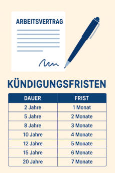 Bild, Kündigungsfristen Arbeitsvertrag