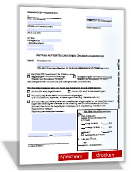 Antrag Einsicht ins Grundbuch