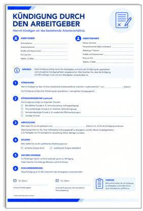 Arbeitgeberkündigung Vorlage zum Download