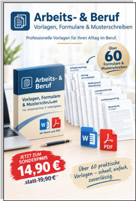Formulare und Vorlagen für Arbeit und Beruf