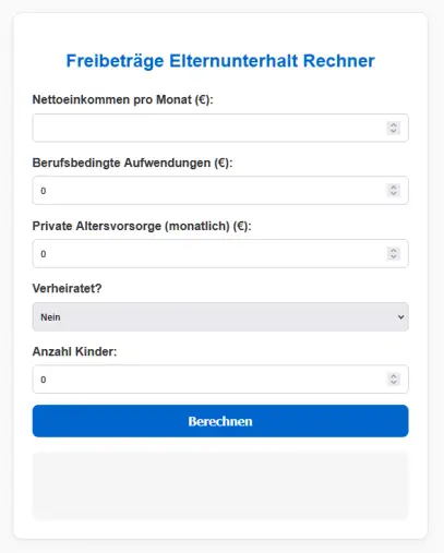 Rechner Elternunterhalt