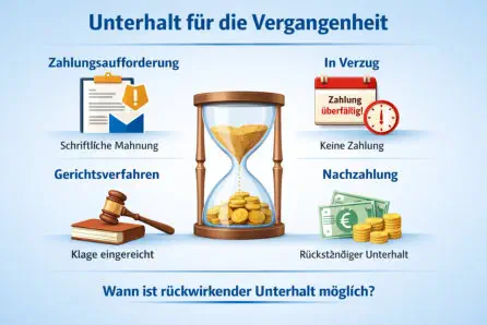Erklärung, Unterhalt für die Vergangenheit