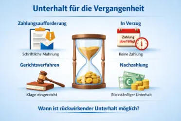 Erklärung, Unterhalt für die Vergangenheit