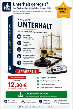 Ratgeber Unterhalt mit Formularen und Berechnungen