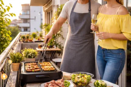 Grillen auf dem Balkon