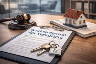 Rechtliche Dokumente und Schlüssel auf Schreibtisch