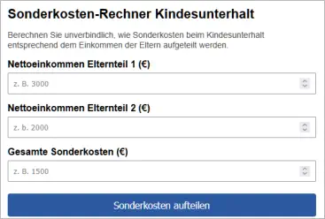 sonderbedarf berechnen
